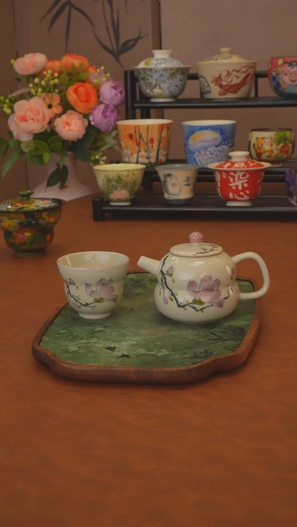 玉兰花系列 壶+品茗杯