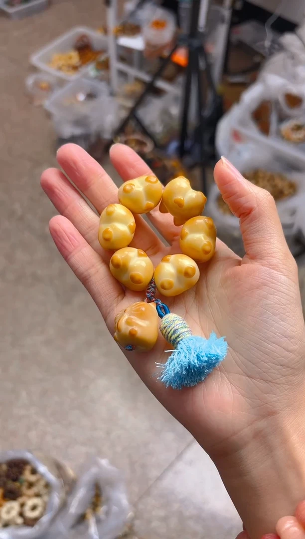 吊坠菩提根/象牙果柯基屁屁手捻 小仓鼠