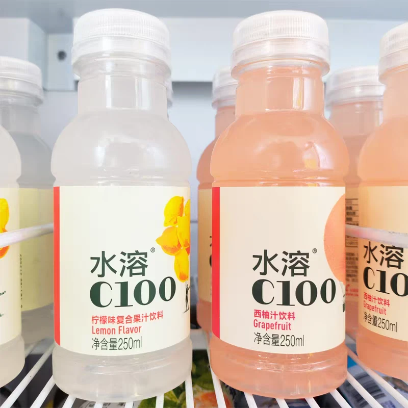 【250ml*6瓶】农夫山泉水溶C100柠檬味西柚味果汁饮料小瓶迷你饮料