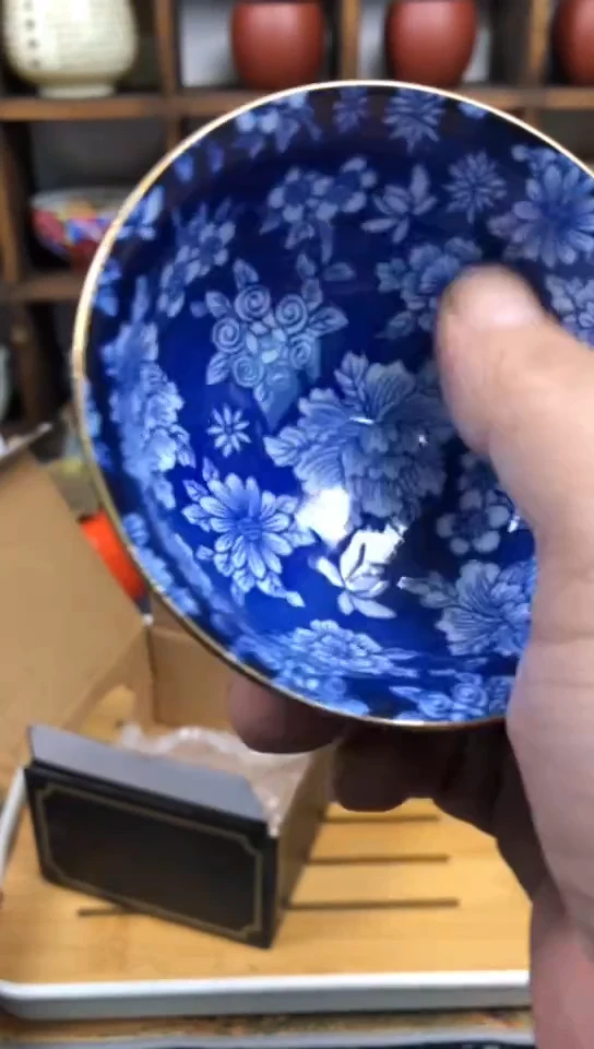 青花釉下彩斗笠杯120ml