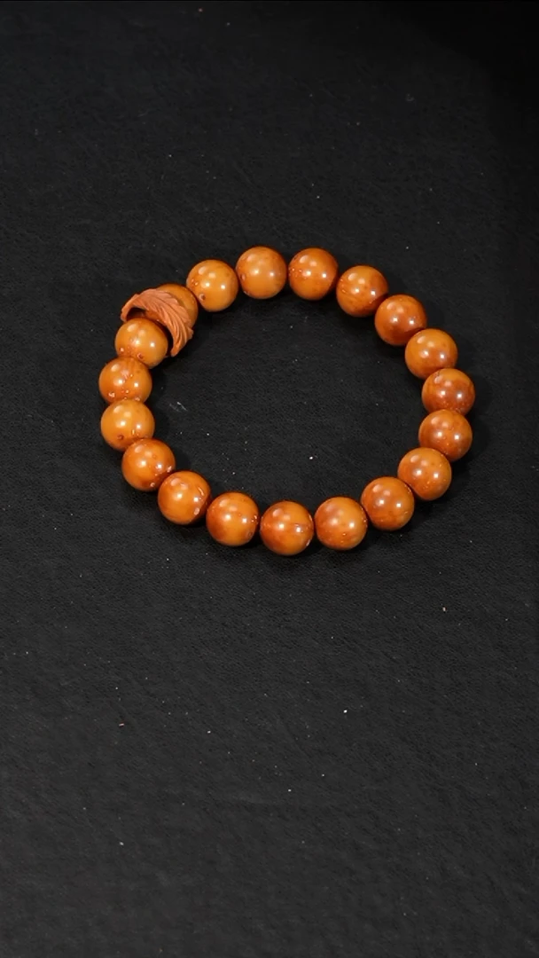 紫金鼠手串黄金甲精品正圆光珠