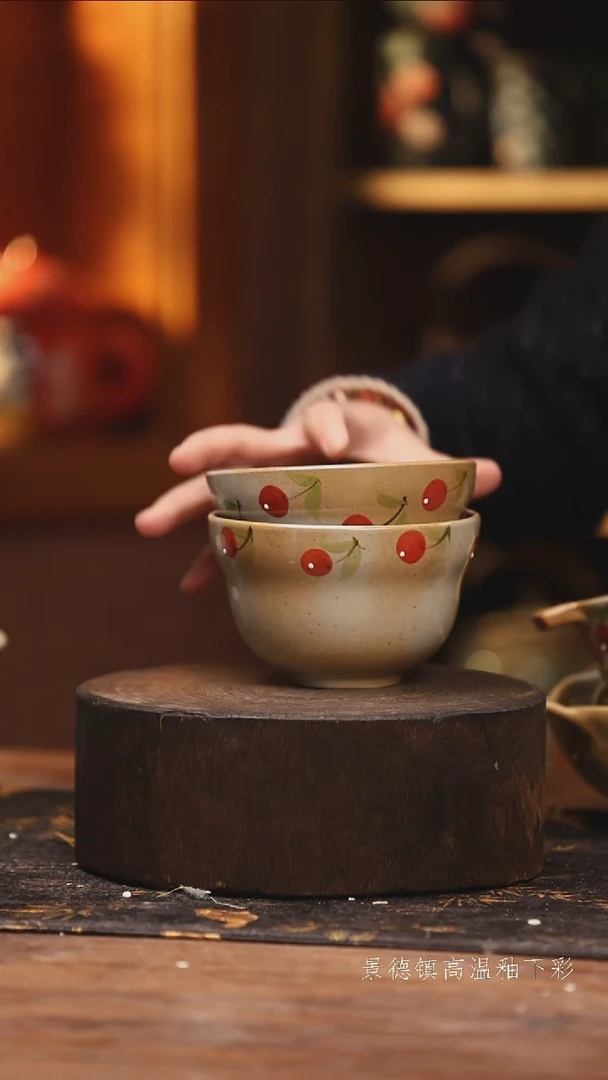 陶瓷景德镇高温釉下手绘陶瓷