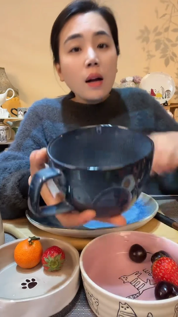 【闪购商品】瓷片早餐杯 微瑕介意勿拍