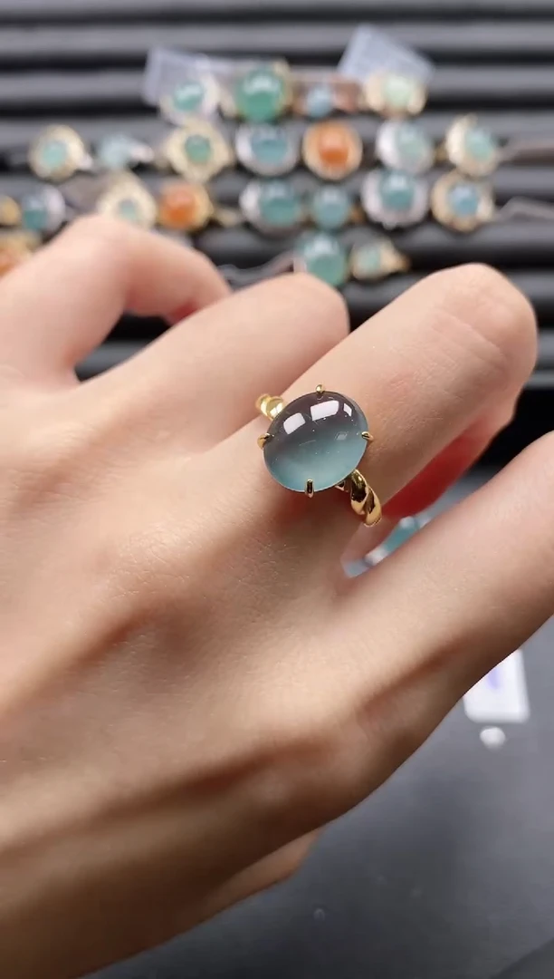 【闪购商品】翡翠戒指银S925镶嵌1111