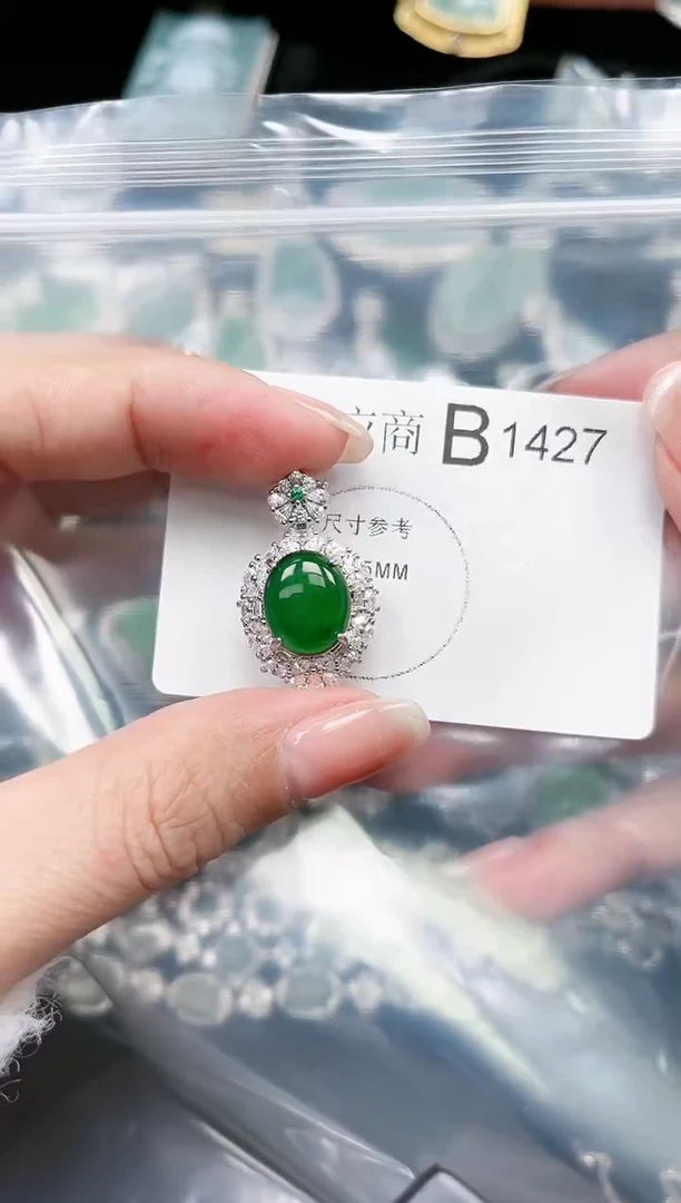 【闪购商品】翡翠颈饰未镶嵌赠皮绳1427