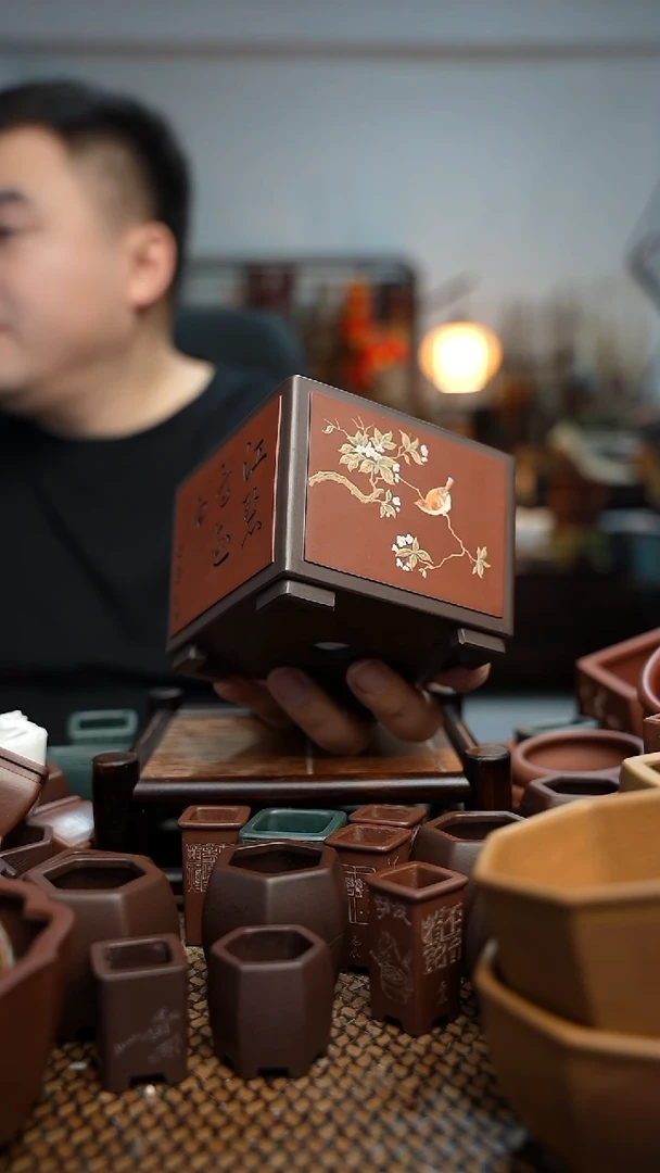 紫砂花盆爱**华長木軒精品紫砂