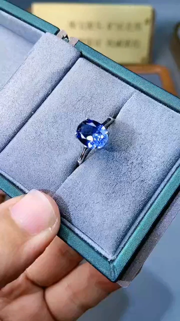 【闪购商品】蓝宝石戒指银S925镶嵌354