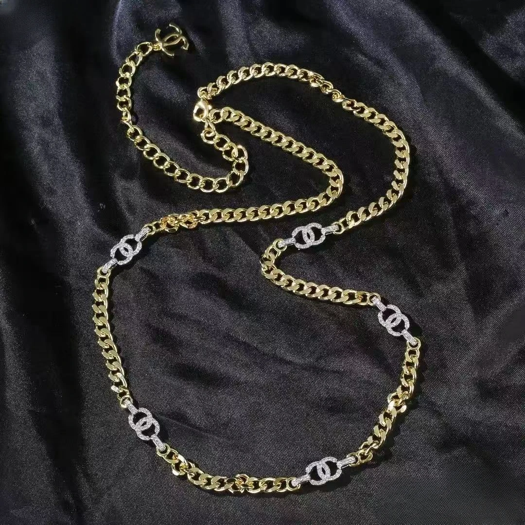 99新 Chanel/香奈儿  22S五花经典款双Clogo满钻腰链 盒子