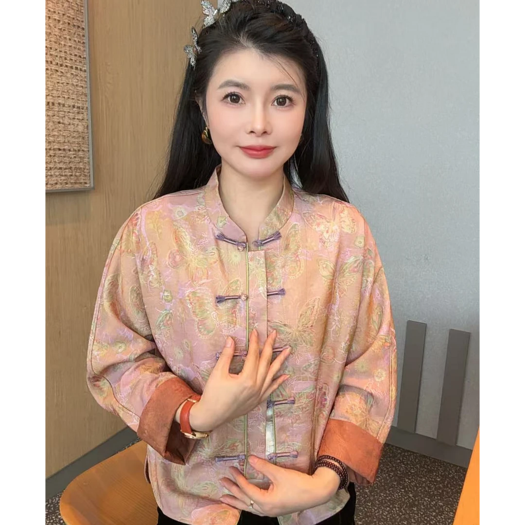 {佩定制}高定新中式蝶花开衫上衣外套