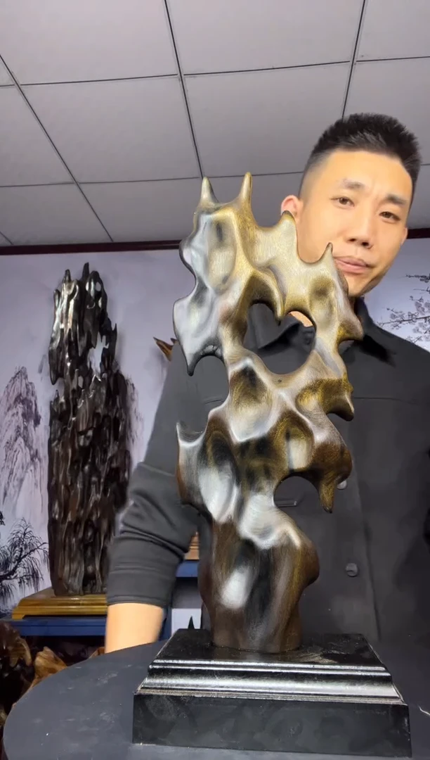 金丝楠木雕款再*悟金丝楠木工艺品摆件