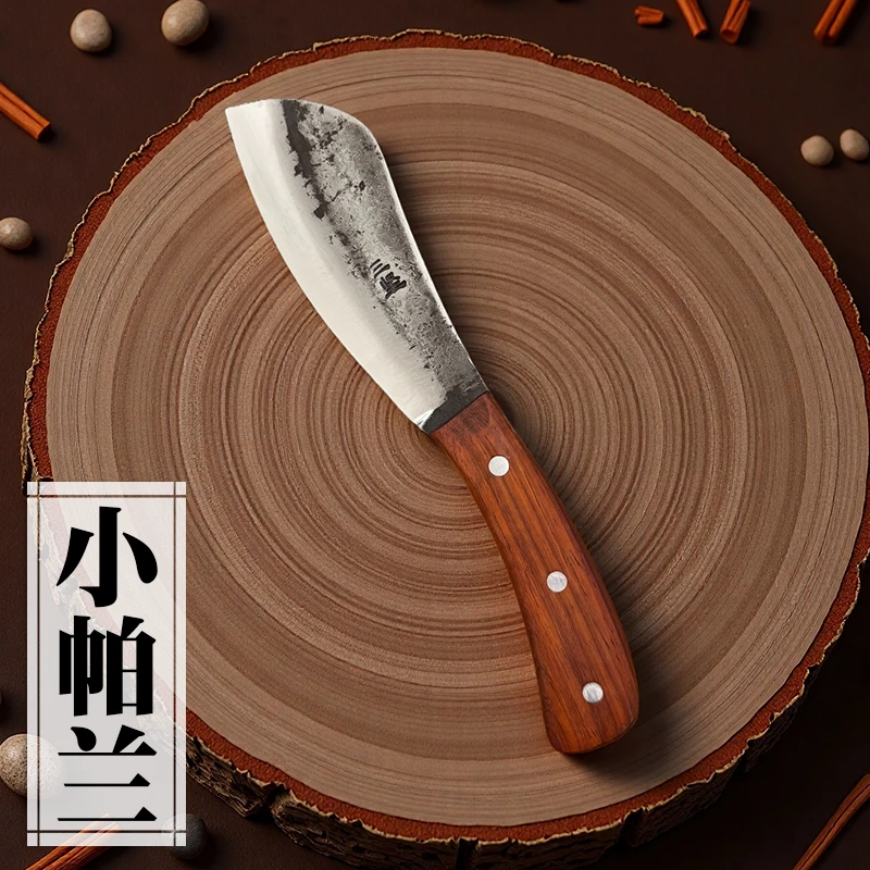 三坚手工锻打轨道钢户外多功能帕兰刀露营钓鱼爬山砍树枝锋利菜刀