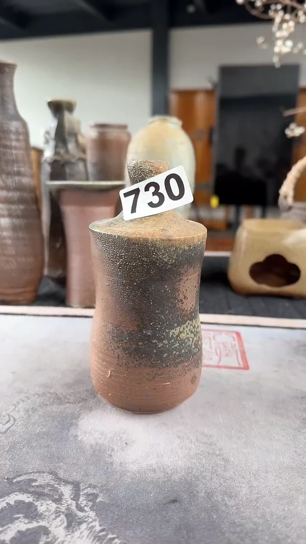 【闪购商品】瓶730号二山柴烧满落灰小花瓶