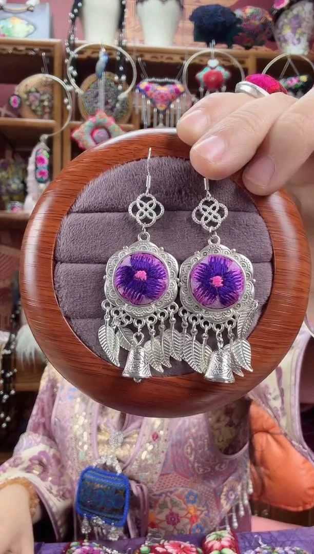 刺绣耳环67甜甜家