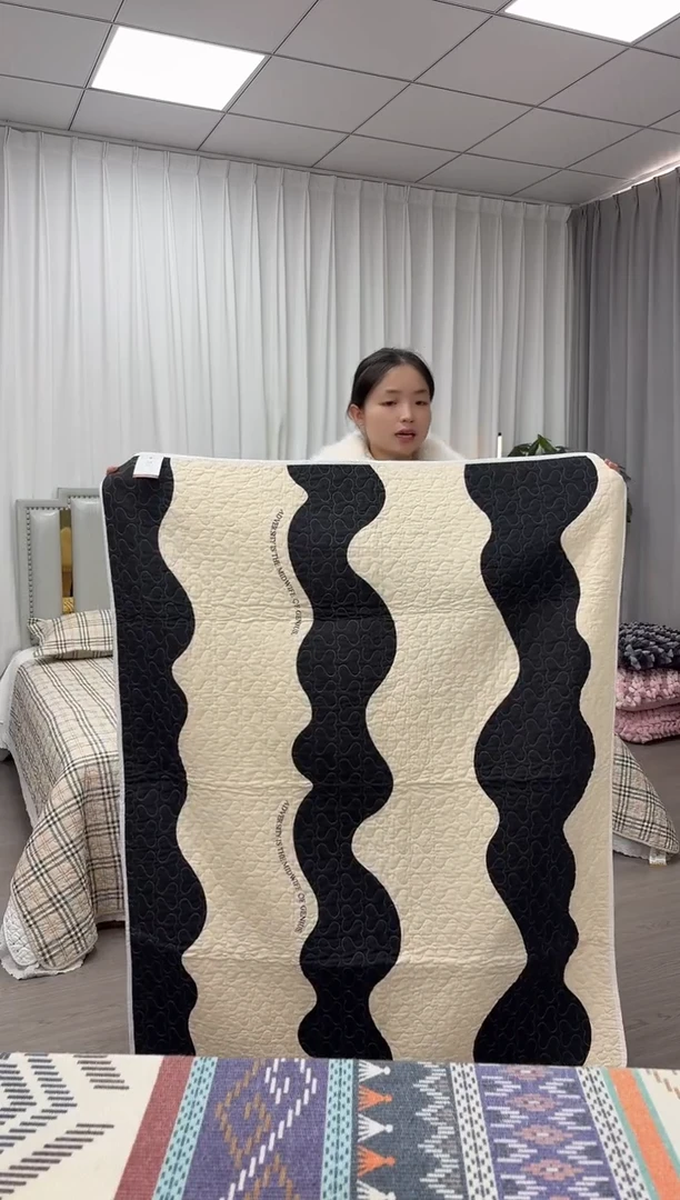 棉福利床盖水波纹110*130