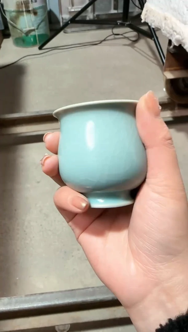 【闪购商品】卷足玉兰杯50ml-汝瓷张海英-羊