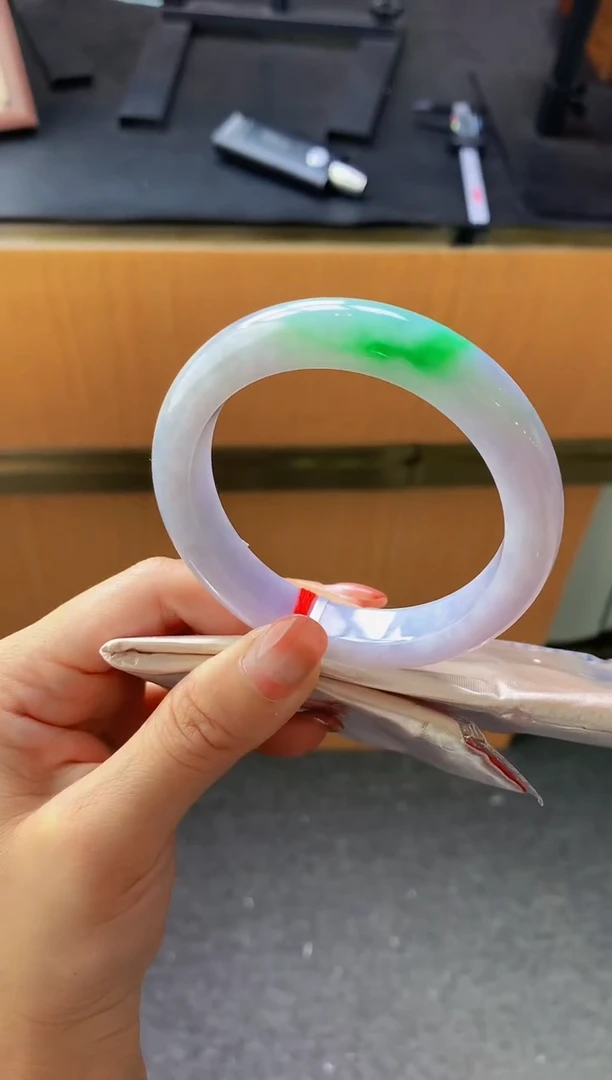 未镶嵌手镯翡翠-C341 圈口55.7