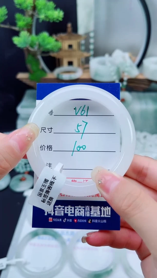 未镶嵌手镯石英质玉（天山翠）61