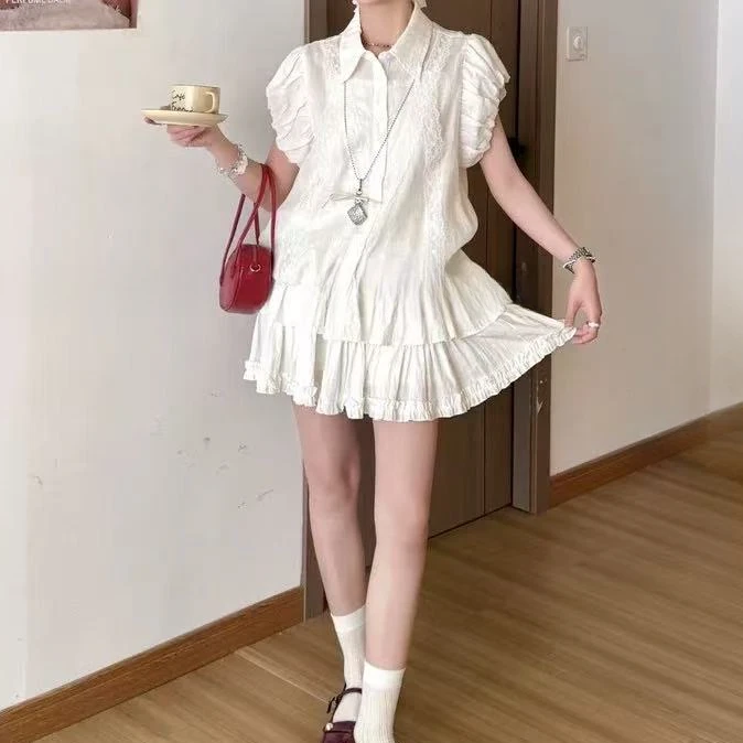 谷屿栗野 法式时尚套装通勤梦幻风少女风小香风两件套2993