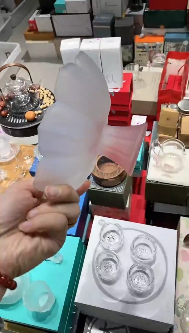 【闪购商品】十里琉璃葵口高足果盘茶点盘