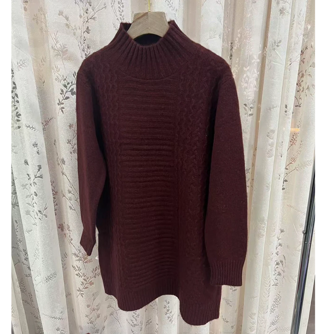 浣熊圆领正肩安可拉红套头打底