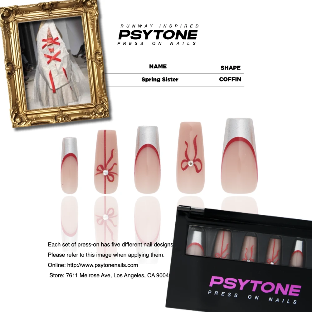 幻调银春节Spring Festival | 银色法式少女蝴蝶结春节新年穿戴甲