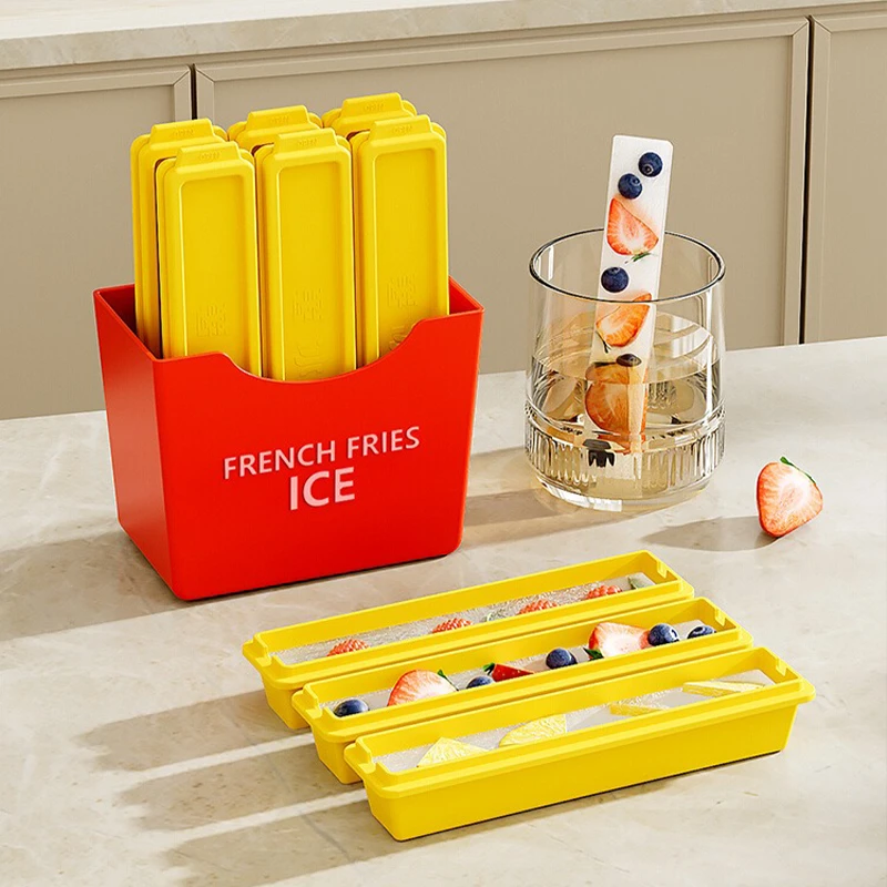 utookii薯条冰块模具创意家用制冰格大号冰砖冰条制冰盒冰格磁吸