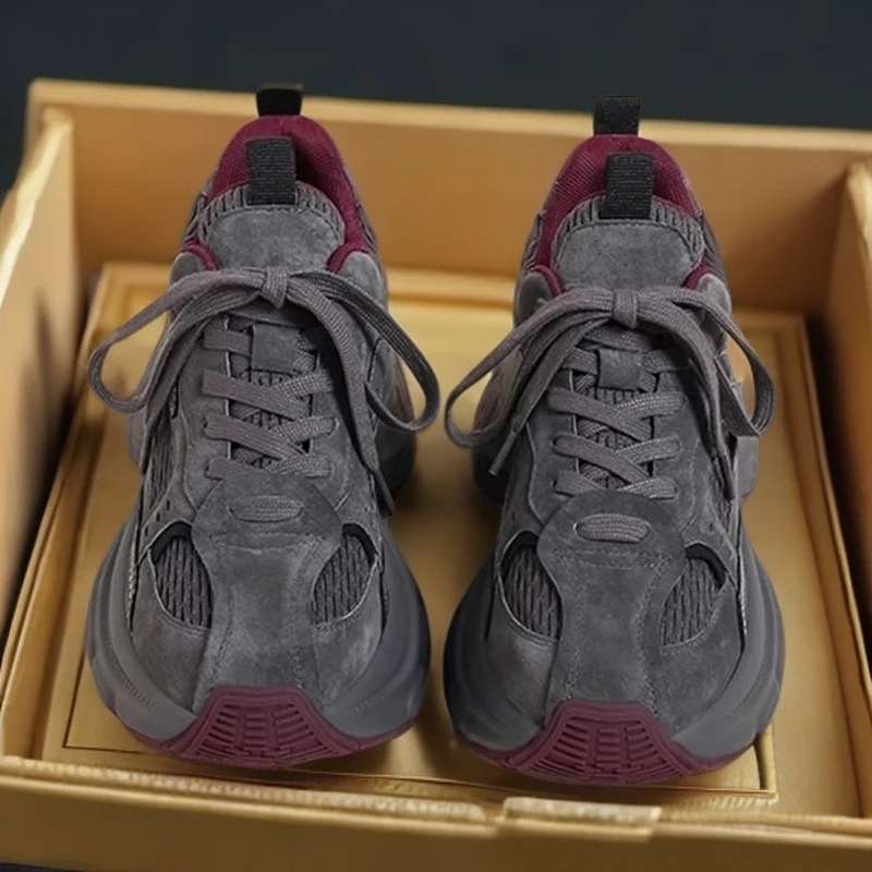 心芘女鞋2025年爆款好看韩版老爹鞋时尚休闲网红软底百搭运动鞋子