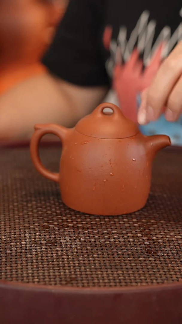 茶壶紫砂秦权 半手工 红清水 230cc