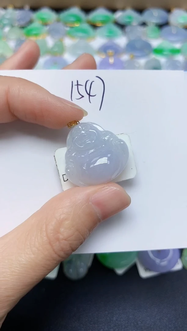 翡翠18K金镶嵌颈饰 天然缅甸翡翠A货