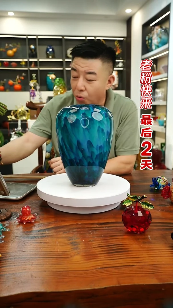 琉璃手工艺品外贸尾货花瓶017