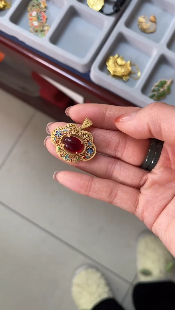 【闪购商品】锁珐琅景泰蓝吊坠