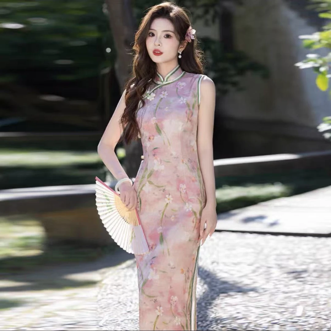 苏故里【红粉佳人】少女气质传统款旗袍新中式日常旗袍双层