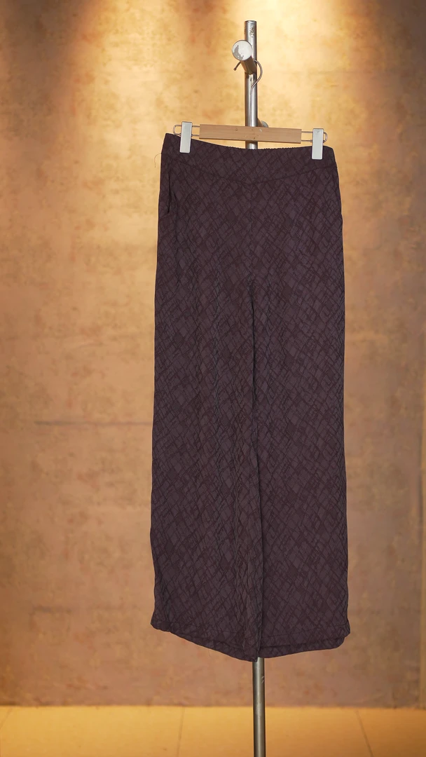 休闲新中式休闲裤格纹做旧口袋时尚长裤夏季340