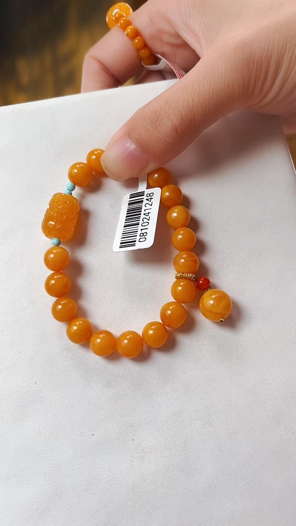 手串蜜蜡未镶嵌8mm蜜蜡，多样性只发其中一件