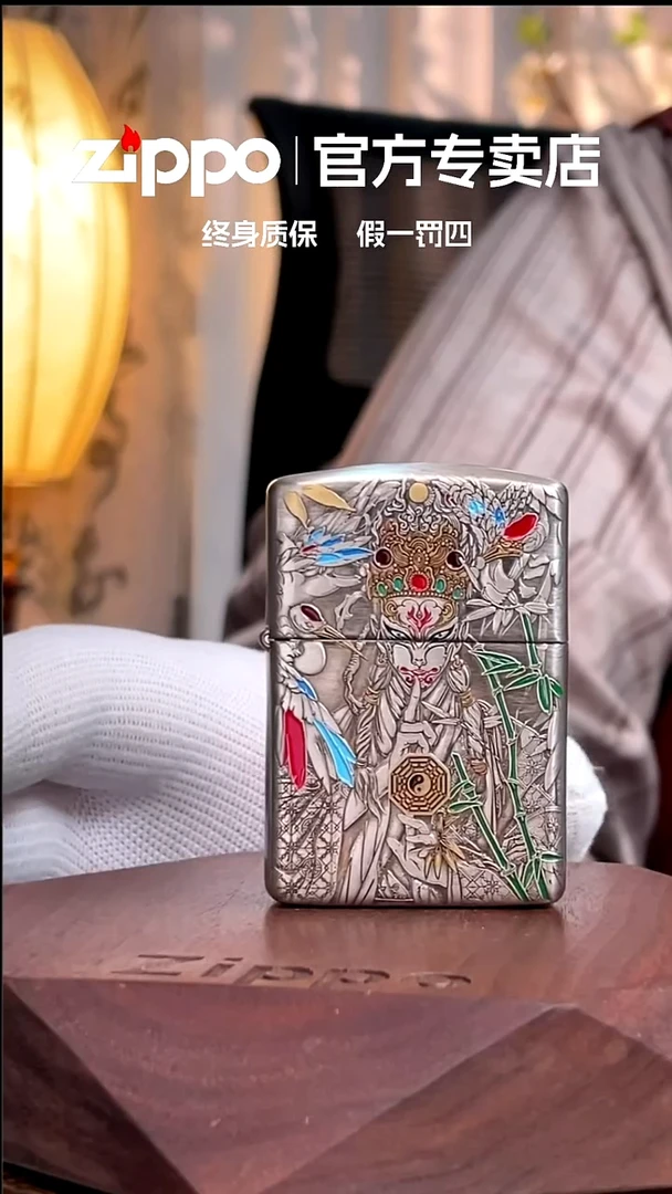 铜ZIPPO官方正品白鹤童子