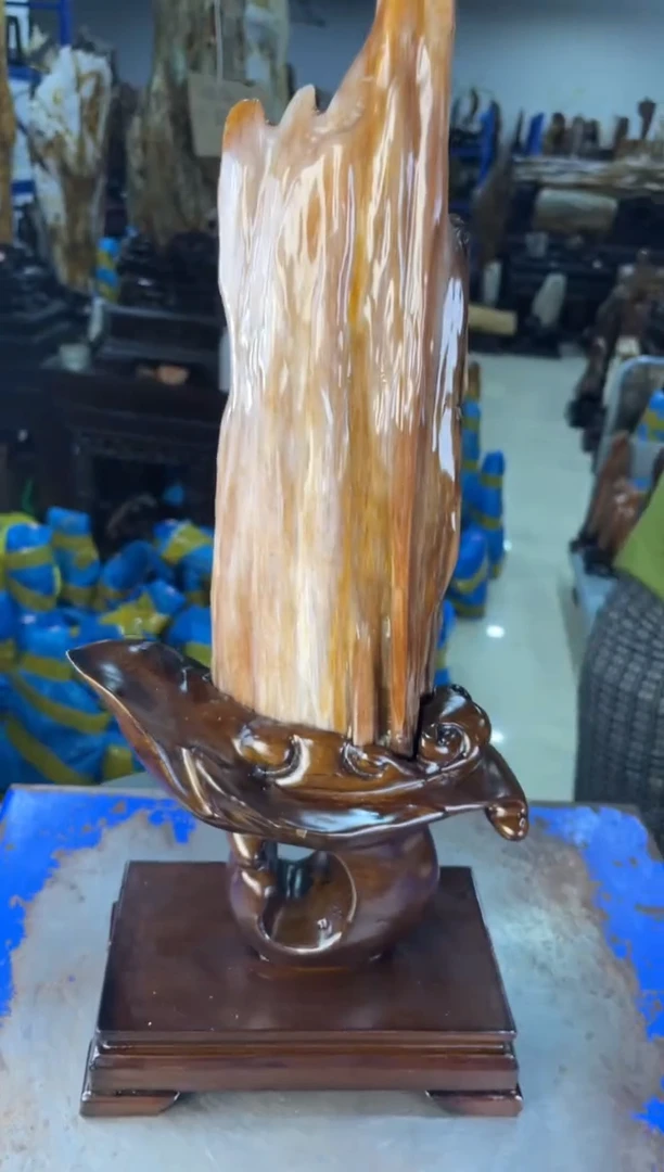 未镶嵌摆件硅化玉25