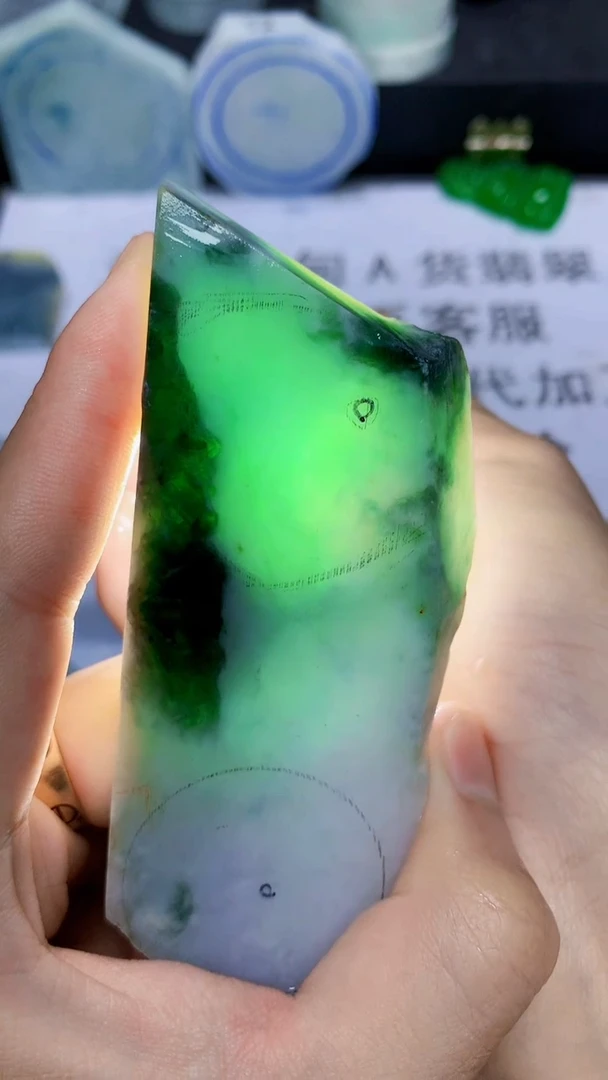 翡翠裸石缅甸天然翡翠A货910