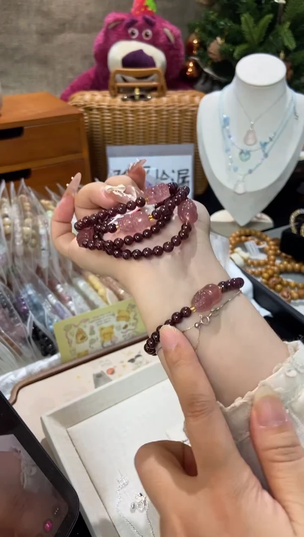 水晶手串未镶嵌孤品捡漏均匀瑕疵介意勿拍