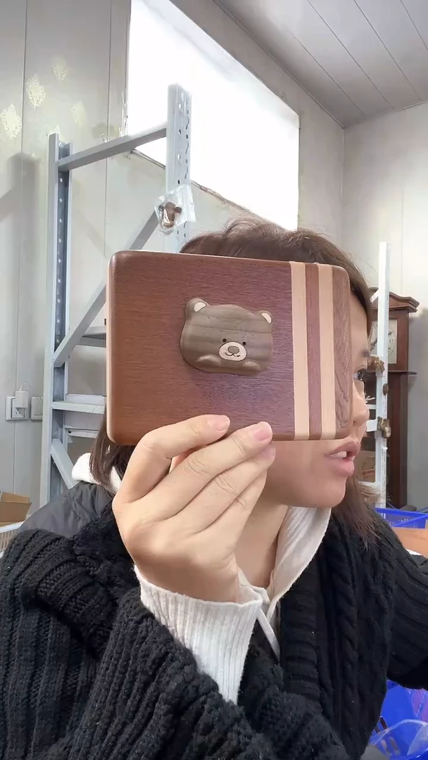 木小熊乳牙盒方盒子