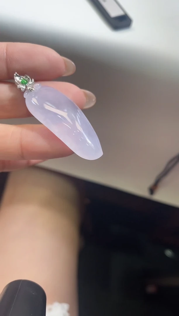 翡翠18K金镶嵌吊坠(不含链)福瓜