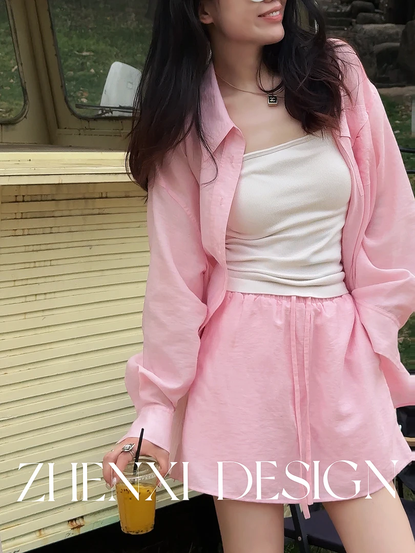 针西【水粉裙裤】高个子穿搭水粉裙裤K80203