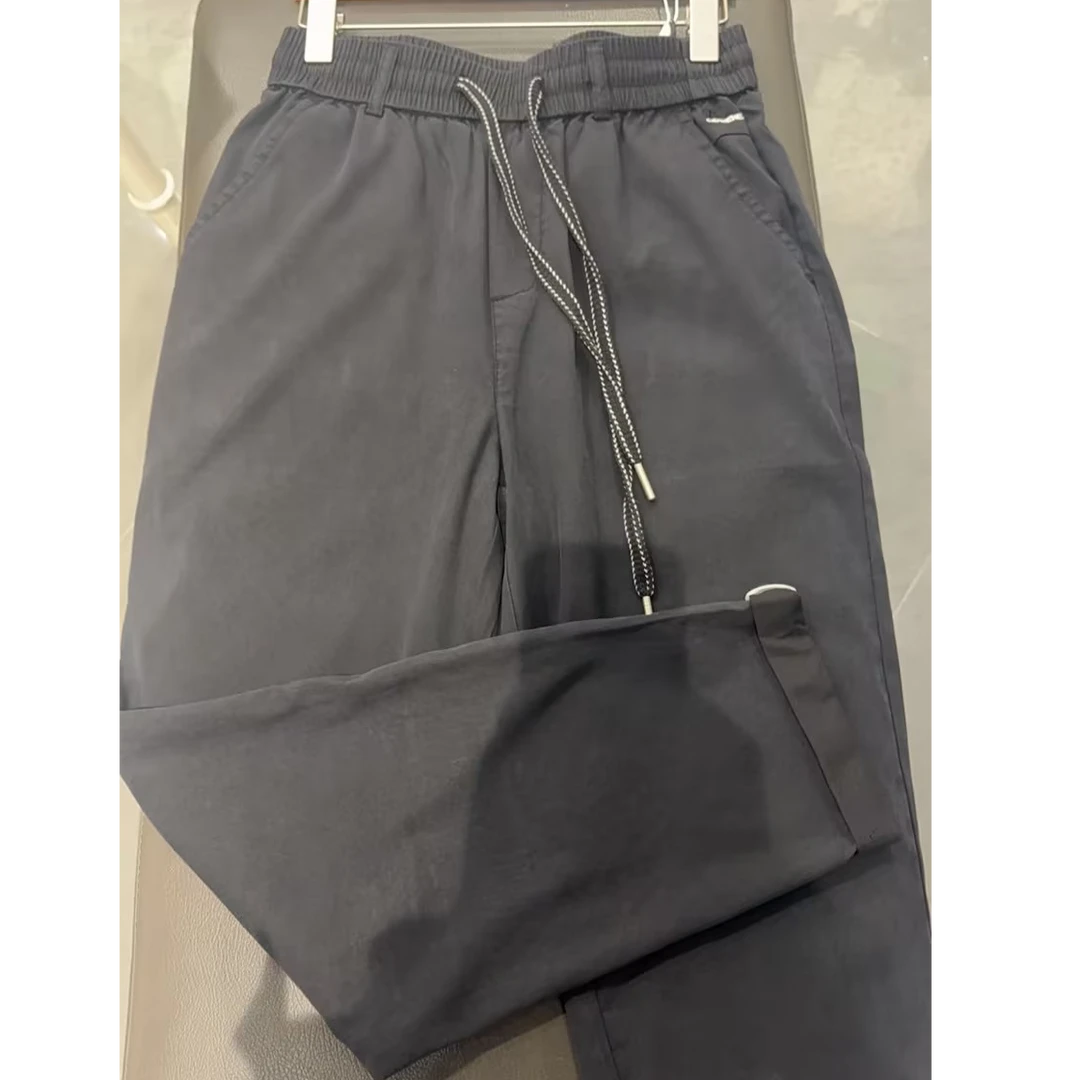 【另类公社】C74835男士纯色系带松紧腰休闲裤