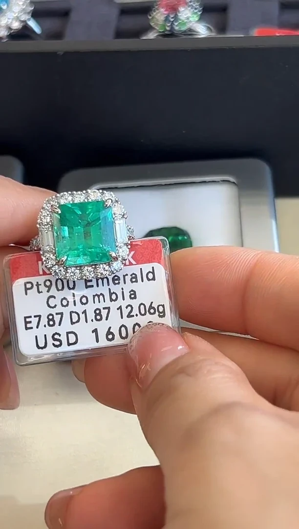 未镶嵌戒指祖母绿定99总7.87  ct总101000