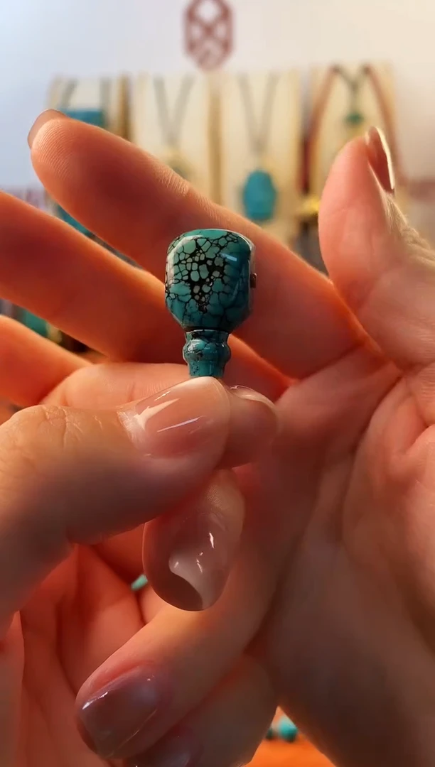 未镶嵌绿松石.网花 三通