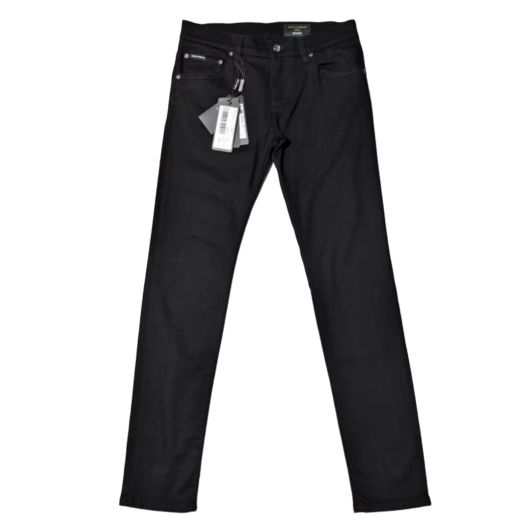 DOLCE&GABBANA杜嘉班纳黑色钢标牛仔裤00364鉴真