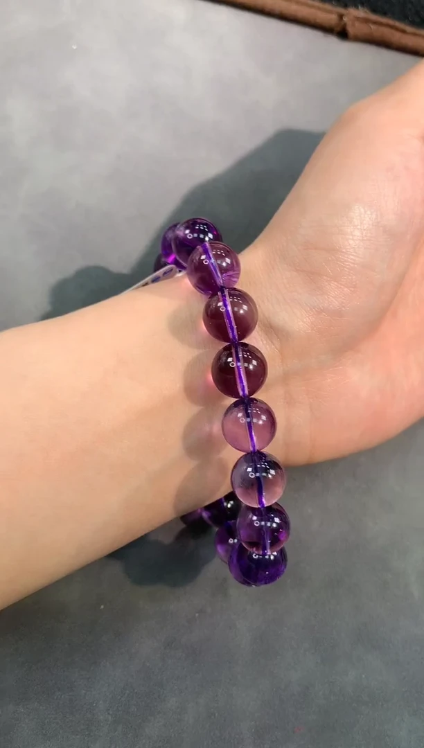 【闪购商品】紫晶手链未镶嵌109号巴西紫水单圈11.5mm