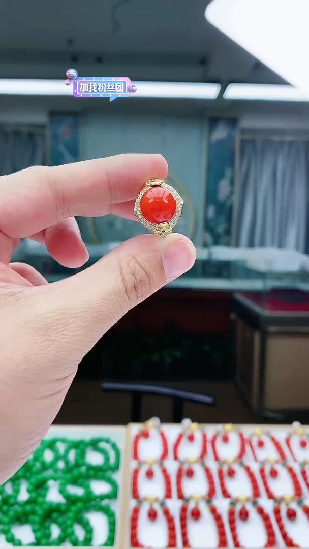 【闪购商品】翡翠戒指14K金镶嵌J17戒指