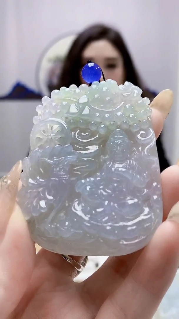 未镶嵌定制翡翠4829DD-毛货挂件88