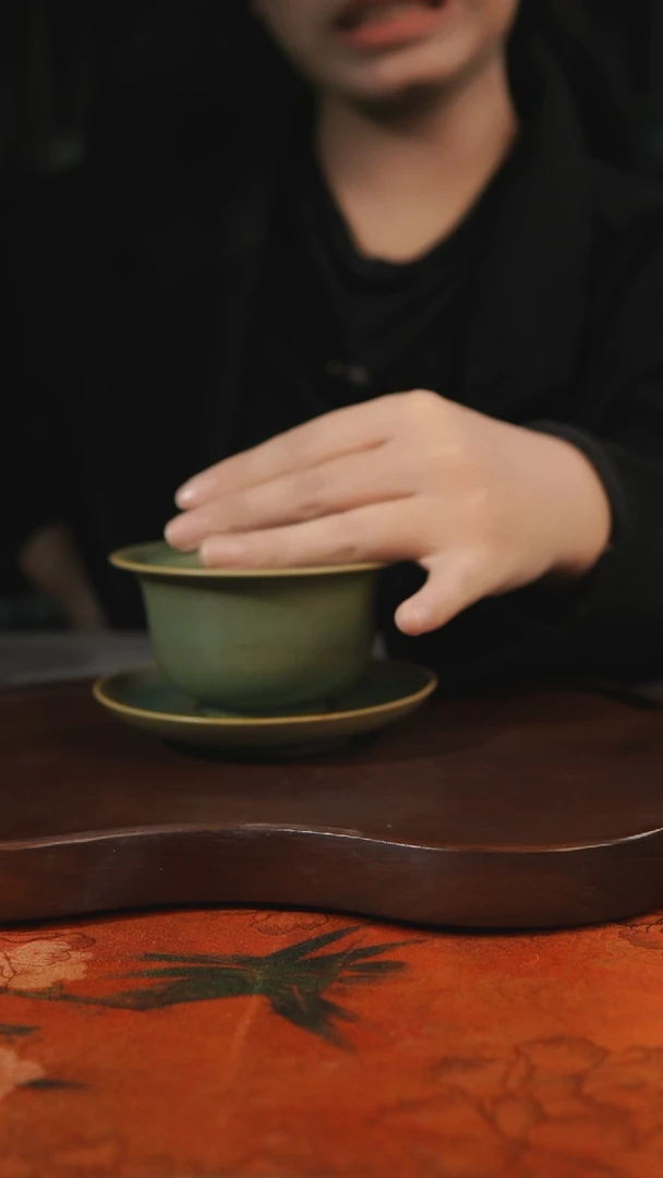 杯子瓷“*”汝州原产地原矿仿古老釉y