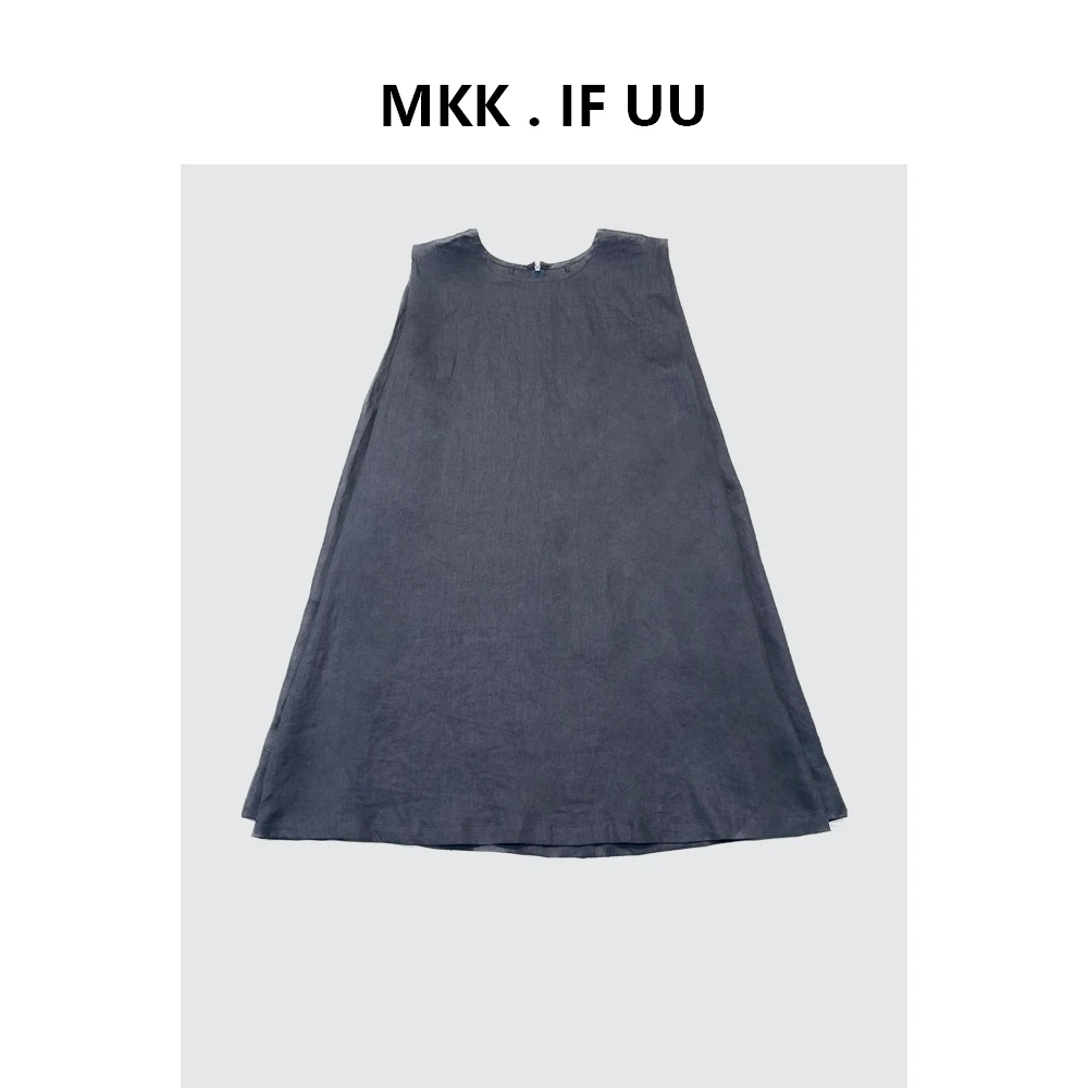 KEKE 推荐 天然亚麻慵懒复古层次连身裙